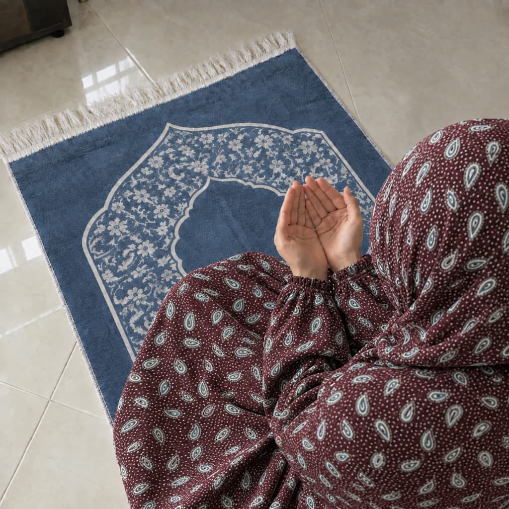 Al-Fatima Royal Soft Lawn Namaz Chadar - Burgundy Paisley Grace