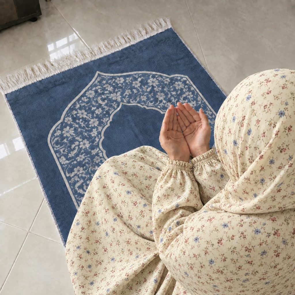 Al-Fatima Classic Soft Finish Lawn Namaz Chadar - Buttercream Vintage Rose