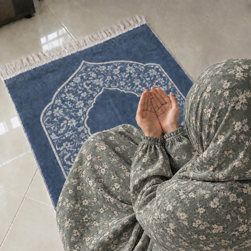 Al-Fatima Elegant Modest Lawn Namaz Chadar - Deep Forest Moss