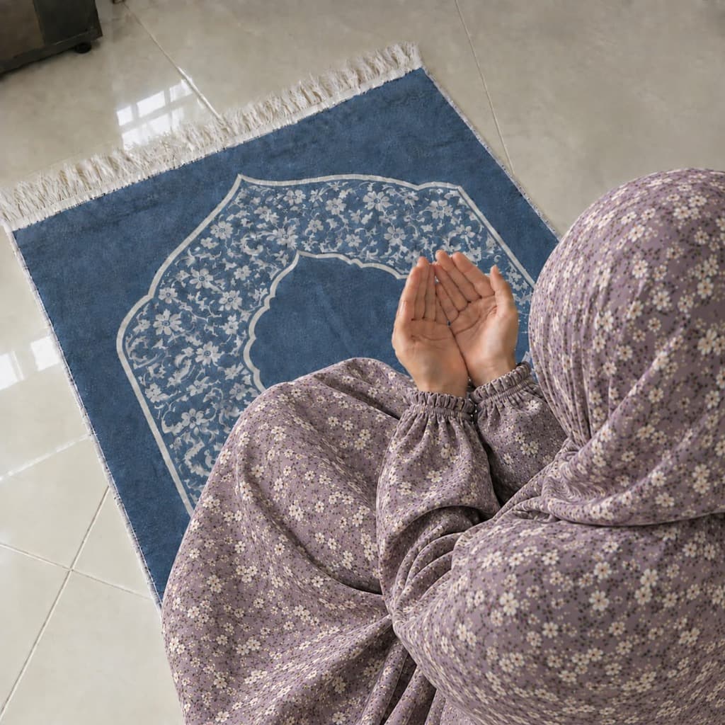 Al-Fatima Signature Soft Lawn Namaz Chadar - Dusty Mauve Lilac